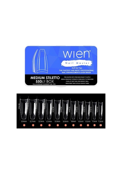 Yeni Nesil Protez Tırnak Jel Tips Soft Gel Tips Medium Stiletto Balerin 550 Adet