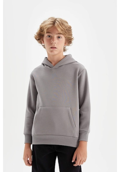 DeFacto Erkek Çocuk Cepli Kapüşonlu Kalın Okul Sweatshirt C7565A824AUGR436 DeFacto Erkek Çocuk Cepli Kapüşonlu Kalın Okul Sweatshirt C7565A824AUGR436