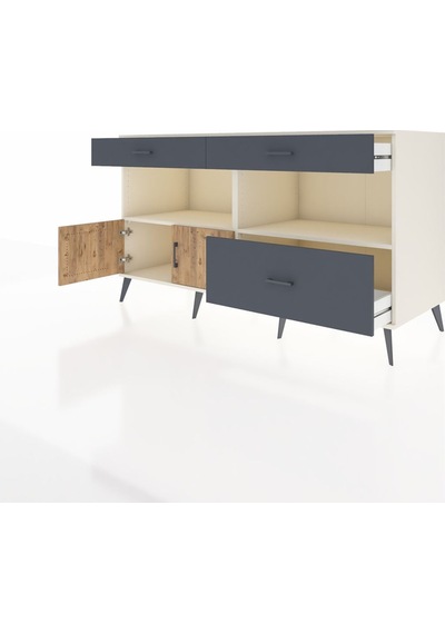 Kronos Konsol 2 Raflı 3 Çekmeceli 2 Kapaklı 176x59x99 Aytaşı-çam/ Aytaşı-çam/antrasit Kronos Konsol 2 Raflı 3 Çekmeceli 2 Kapaklı 176x59x99 Aytaşı-çam/ Aytaşı-çam/antrasit