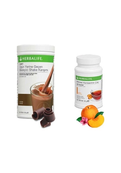Herbalife Çikolata Shake 550 Gr. - Şeftali Çay 50 Gr