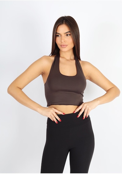 Soft&Basic Boyundan Bağlamalı Bordo Bluz Antrasit