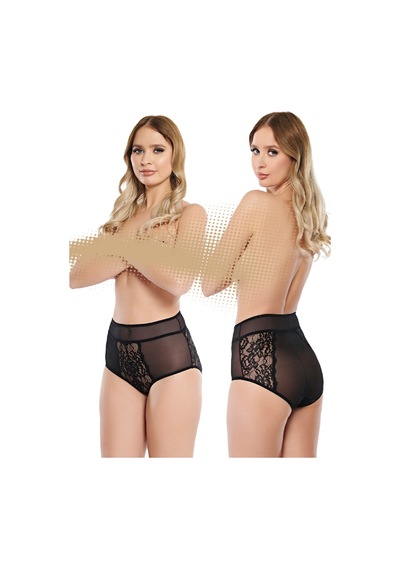 Belinay 3025 Dantel Detay Transparan Yüksek Bel Külot 001