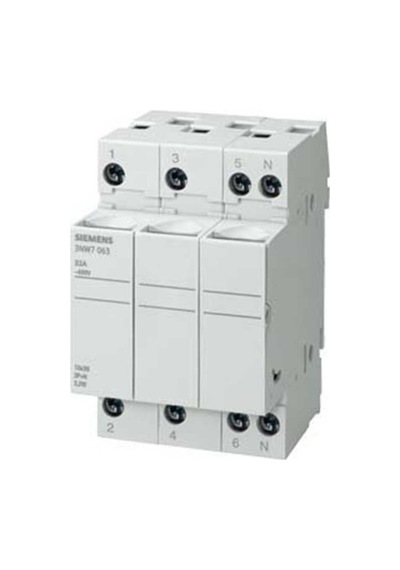 Siemens 3Nw7333 Silindirik Sigorta Yuvası Kartuş Sigorta Yuvası 8X32Mm 3 Kutup 20 A