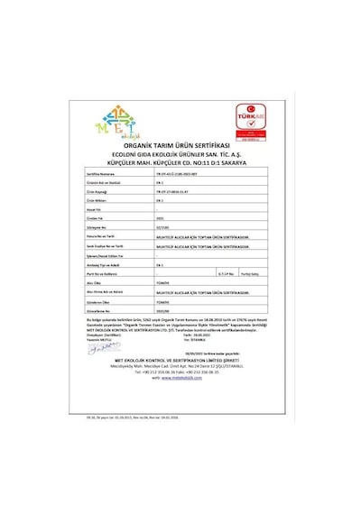 Organik Karışık Sebzeli Bakliyat Unlu Linguine Mak 200gr
