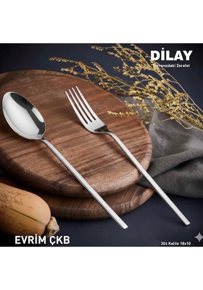 Luis Evrim 60 Pç Çatal Kaşık Seti Gri