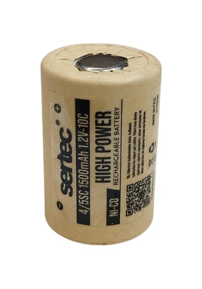 1.2v Ni-cd 4/5 Sc 1500 Mah Kağıt Şarjlı Pil 10c Başsız/flat Head - 16
