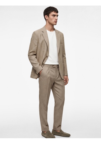 Koton Uzun Kollu Viskon Karışımlı Cepli Düğmeli Mono Yaka Slim Fit Blazer Ceket Kahverengi 6sam50006nw Koton Uzun Kollu Viskon Karışımlı Cepli Düğmeli Mono Yaka Slim Fit Blazer Ceket Kahverengi 6sam50006nw
