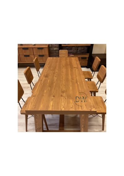 Doğal Ahşap Toscana Yemek Masası Kahverengi