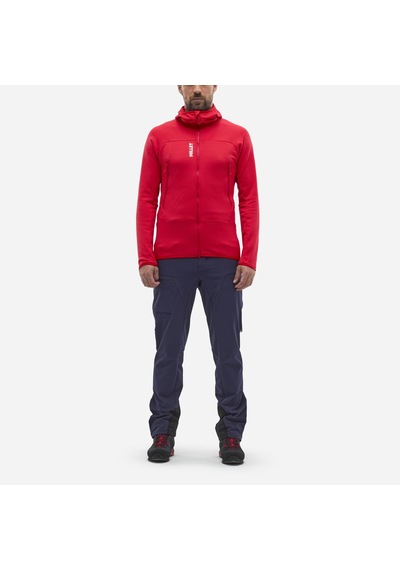 Millet Fusıon Grıd Kapşonlu T.fermuar Polartec Powergrıd Erkek Ceket Mıv9024 0335 Kırmızı