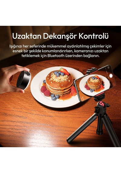 Ulanzi Mfl01 2 Si 1 Arada Bluetooth Manyetik Telefon Flaş Ve Vlog Işığı - L151