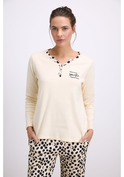 11549 Pijama Takım Krem