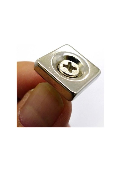 50X20X3Mm (10X5Mm) 2 Havşalı Güçlü Neodyum Mıknatıs 2 Adet