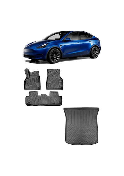 Tesla Model Y Havuzlu Paspas Ve Bagaj Havuzu
