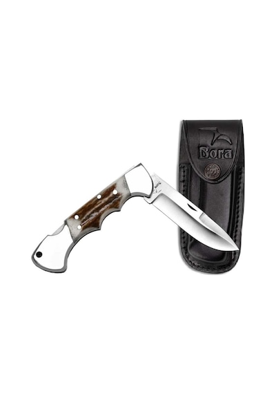 Bora 209 Bp Ergonomik İnce Yuvarlak Uçlu Boynuz Saplı Kamp Çakı Çok Renkli