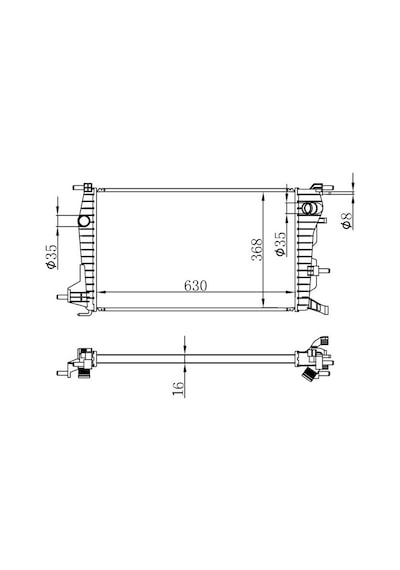 Depomıx Radyatör Brazing Fluence 1.5 Dci Mek 630x368x16