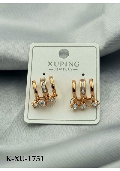 Küpe Metal Işıltılı Stil Model 24ae5e Çok Renkli