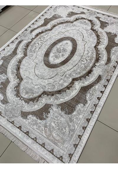 Merinos Halı Rodin Serisi 19774 083 Akrilik Halı Salon Oturma Odası Halısı Gri - Kahve