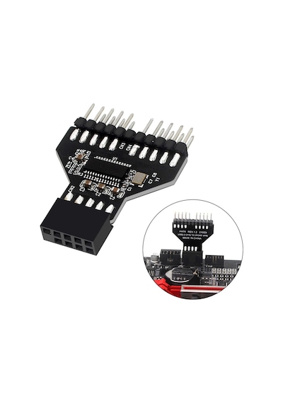 5089 9 Pin Anakart Usb Rgb Uzatma kablosu Çoklayıcı Çevirici