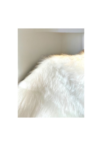 Yarım Ymf Beyaz Uzun Tüylü, Beyaz Peluş Kumaş 50x150cm Tekstil, Ev Tekstili Beyaz Beyaz