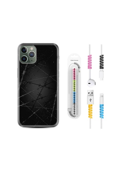 Apple Uyumlu iPhone 12 Pro Max Kılıf Kablo Koruyuculu Dikenli Tel 1779