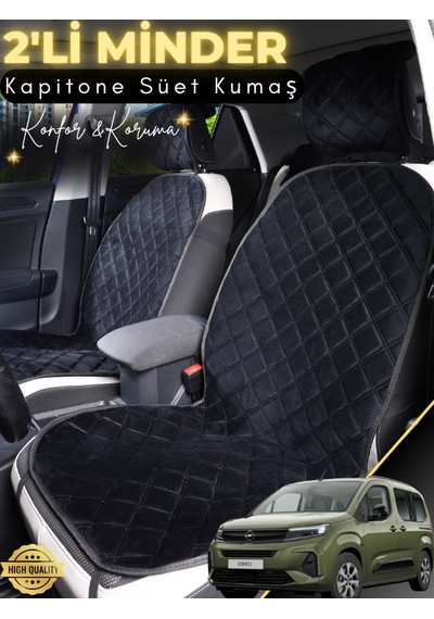Opel Combo Uyumlu 2'li Süet Oto Koltuk Minderi Terletmez Universal Oto Koltuk Kılıfı A2