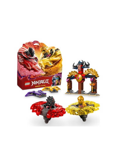 LEGO® NINJAGO® Ejderha Spinjitzu Savaş Paketi 71826 - 6 Yaş ve Üzeri Çocuklar için 2 Ninja Minifigürü İçeren Oyuncak Yapım Seti (186P)