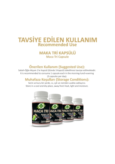 Gökçek Şifa Maka Tri 1000 MG (Maca Tri Capsule) 60 Kapsül