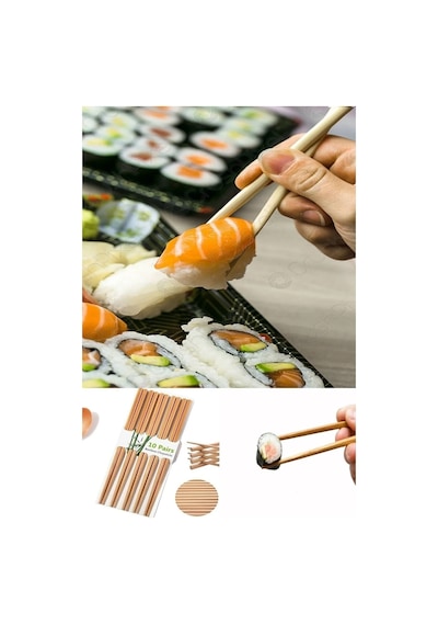 10 Çift - 20 Adet Yıkanabilir Organik Bambu Çin Kore Japon Uzakdoğu Yemek Çubuğu Chopstick Renkli