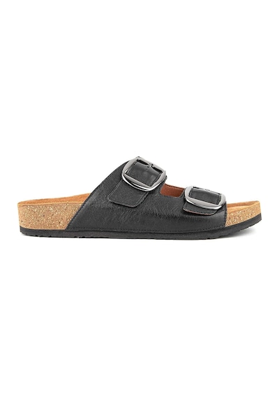 Hush Puppies Chioma 625210 Hakiki Deri Kadın Terlik Siyah Siyah