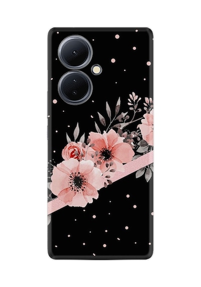 Vivo V29 Lite Kılıf Resimli Desenli Baskılı Silikon Flowers Dots 1423