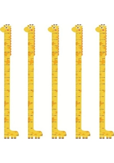 Sevimli Sarı Zürafa Boy Ölçüsü Sticker Sarı
