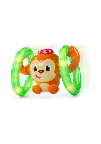 Bright Starts Roll & Glow Monkey 6 Ay Ve Üzeri İçin Işıklı Ve Sesli Emekleyen Bebek Oyuncağı