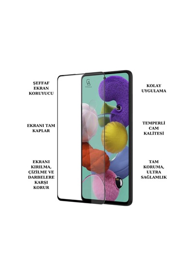 Samsung Galaxy Uyumlu A54 İle Soft Yumuşak Telefon Kılıfı Ve 5d Tam Kaplayan Cam Ekran Koruyucu