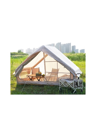Yek Outdoor 6 Kişilik 4 Mevsim Pompalı Ve Soba Çıkışlı Şişme Çadır 300x210x200cm Krem