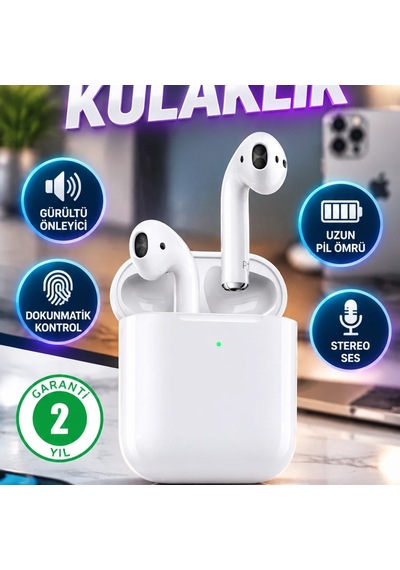 İphone Uyumlu Dokunmatik Bluetooth Kulaklık Gürültü Önleyici Stereo Ses 00