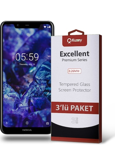 Nokia 5.1 Plus Ekran Koruyucu Cam 3 Adet Ekonomik Paket (552805723) 20 Tl Fark Ile Apple  Uyumlu iPhone Hızlı Şarj Kablosu