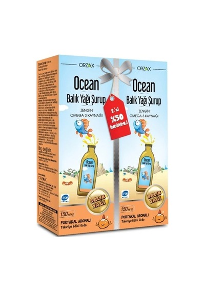 Ocean Balık Yağı Şurup Portakal 150ml 150ml 2.si %50