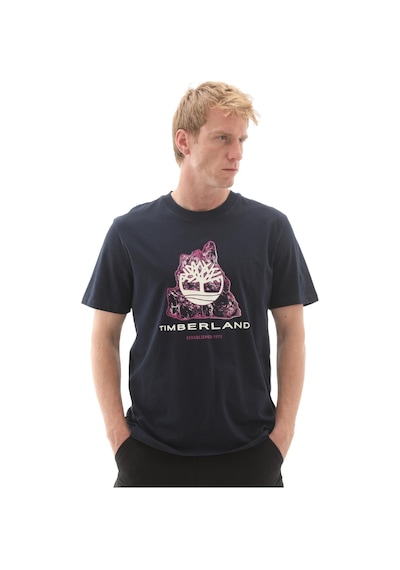 B0a5mka4331-r Timberland Front Seasonal Tree Logo Graphic Tee Erkek T-shirt Mavi B0a5mka4331-r Mavi