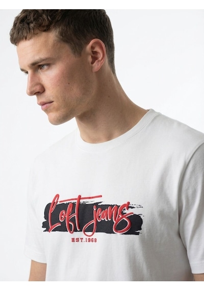 LOFT Loose Fit Erkek Tshirt K.kol Lf2042735 Q1.v1 Beyaz