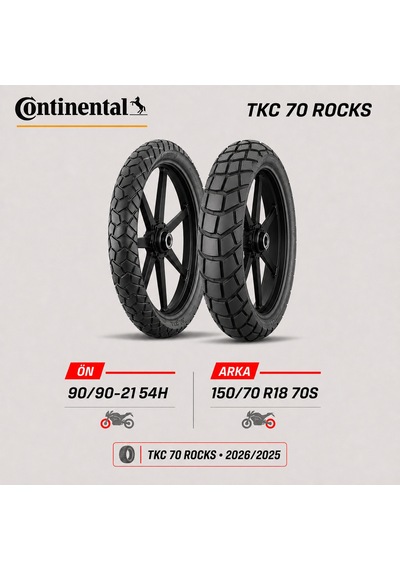 Continental Tkc 70 Rocks 90/90-21 54h - 150/70 R18 70s Ön Arka Motosiklet Lastik Takımı 2026/2025