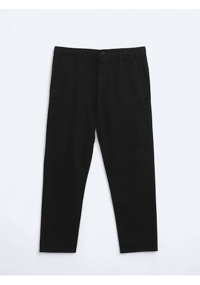 Kip Siyah Dokuma Relaxed Fit Casual Pamuk Karışımlı Pantolon Siyah