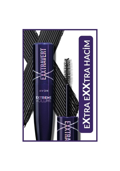 Avon Exxtravert Ekstra Hacim Veren Maskara 9 ML Blackest Black 2'li