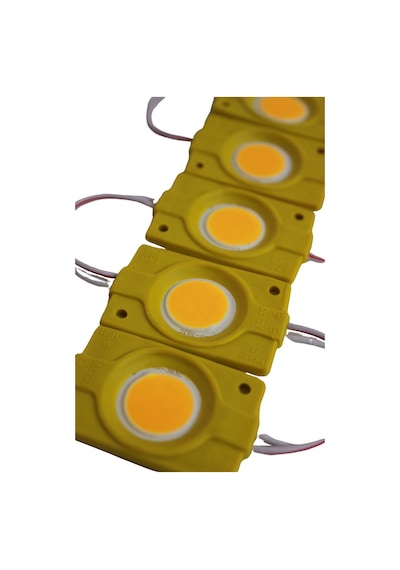 12 Volt 2.4 Watt Tekli Su Geçirmez Modül Led Sarı (Amber) (10 Adet)