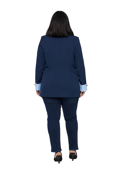 Disentis Büyük Beden Manşeti Kumaş Garnili Düğme Detaylı Astarlı Lacivert Mavi Blazer Ceket Lacivert Mavi Disentis Büyük Beden Manşeti Kumaş Garnili Düğme Detaylı Astarlı Lacivert Mavi Blazer Ceket Lacivert Mavi
