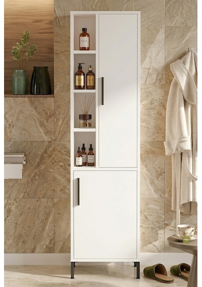 Yurudesign Vitale Çok Amaçlı Dolap Banyo Dolabı Beyaz Vı2-W Beyaz