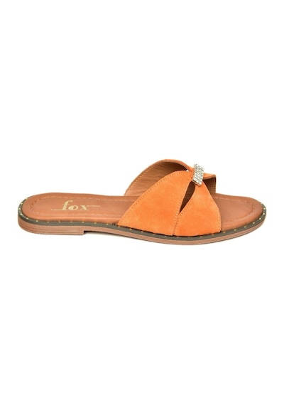 Fox Shoes U291290002 Turuncu Süet Kadın Terlik Turuncu-süet Çok Renkli