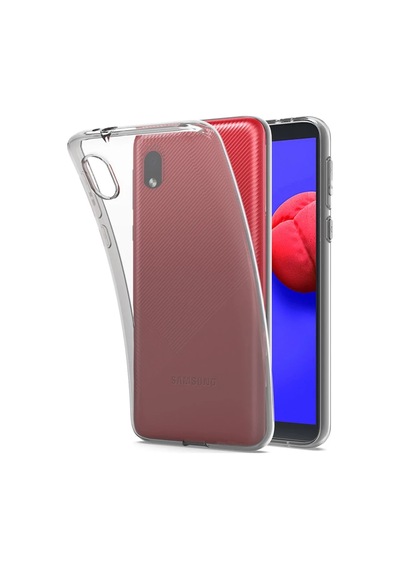 Samsung Galaxy A01 Core Kılıf Lüx Şeffaf Silikon 0.2M-Çok Renkli