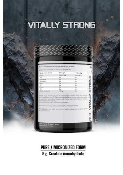 Vitalest Creatıne Monohydrate 300gr. Aromasız Kreatin