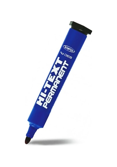 Hi-Text 830Pb Koli Kalemi Permanent Marker Yuvarlak Uçlu Mavi