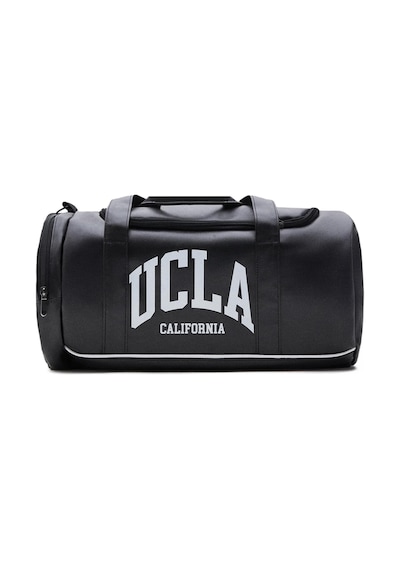 Ucla Tracy Siyah Suni Deri Baskılı - Unisex Çanta Siyah